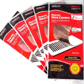 Mvcx512 Deflecto Vent Covers 10 Magnetic Floor Wall Ceiling 5 Inch X12 White Five 2-pack Lot