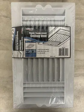 Rgc126 Deflecto Deflect-o Plastic Replacement Ceiling Vent 12 X 6 Inch