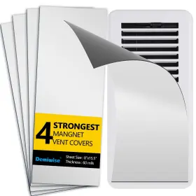Demiwise 758211218942 4pcs 8x15.5inch Magnet Vent Covers For Floor Wall And Ceiling Registers Home