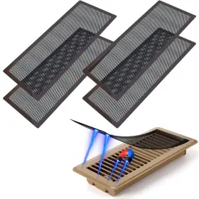 Demiwise 758211219031 4pack Magnetic Vent Covers 5.5 Inch X12 Brown