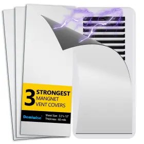 Demiwise 758211472726 3 Pack Strong Magnetic Vent Covers 5.5 X 12 Inch For Home Floor