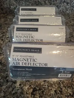 305201-deflector-pc Designers Image Lot Of 4 Shatterproof Magnetic Air Deflector 8 Inch -14 Clear New #2