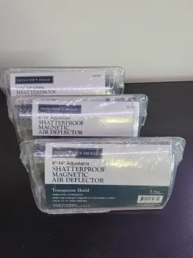 639-8957 Designers Image Lot Of 3- Shatterproof Magnetic Air Deflector Vent Register Shield 8-14 Inch Adj