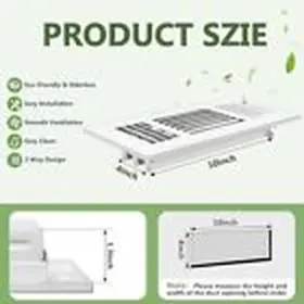 Dgb 705353831881 Pcs Air Vent Covers For Home Ceiling 3-way Solid Metal Wall 10x4 Inch 6 #3