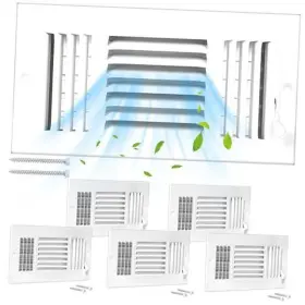 Dgb 705353831881 Pcs Air Vent Covers For Home Ceiling 3-way Solid Metal Wall 10x4 Inch 6