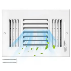 L-tfk-12bt Dgb 6 Pcs 10x8 Inch Air Vent Covers For Home Ceiling 3way Solid Metal Wall Register