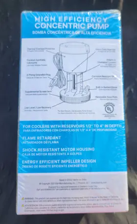 Ul5500 Dial 445001456495 115-volt Concentrative Evaporative Cooler Pump New/please Read #3