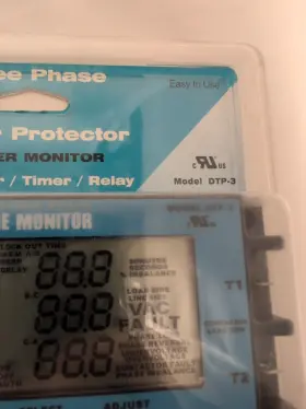Dtp-3 Diversitech Wagner Digital 3-phase Motor Protector 1-1/4 Inch 3-port #3