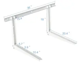 9000-36000 Ductless Aire Acb-11b Wall Mounting Bracket For Mini Split Air Conditioner Btu Condenser