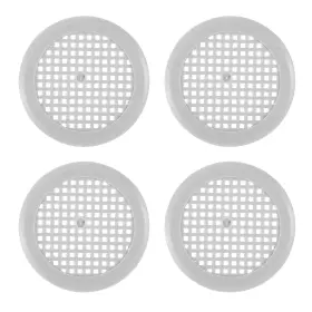 Duefixing 693974250146 4pcs 2 Inch Round Air Vent Cover Plastic Circular Soffit Exhaust Gray