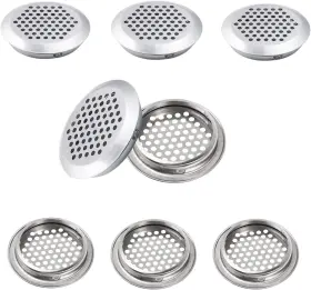 Dveda 445033022071 50 Pcs 2 Inch Soffit Vents Round 53mm Stainless Steel Circular Air Mesh H