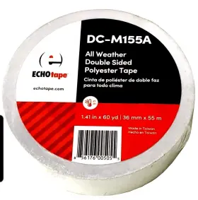 1.41ftftx Echotape Dc-m155a Echo Tape 60 Yd All Weather Double Sided Polyester