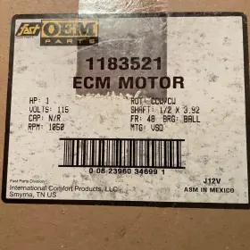 5sme39sxl368 Ecm 1183521 Genteq Motor X13 Model 1hp 115v New