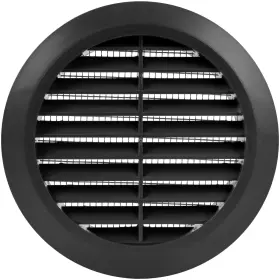 Ecopro Vent 068640649954 Black 4 Inch Round Ventilation Grille With Insect Mesh. Duct / 5