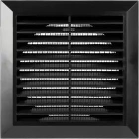 Ecopro Vent 751043451118 New 5 Inch X 5ftft Flange Plastic Black Square Exhaust Grille Protective Mesh