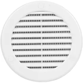 Ecopro Vent 751043451217 / 4 Inch Opening Diameter White Round External Grille Wi