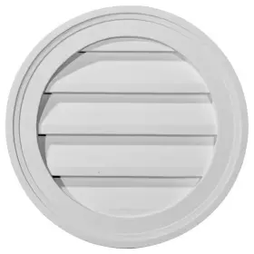 Ekena Millwork 313091581571 12 Inch X Round Primed Polyurethane Paintable Gable Louver Vent Functional