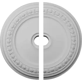 Cm31ca2-04000 Ekena Millwork Ceiling Medallion Circle 2-piece Fits Canopies Up To 5-1/2 Inch