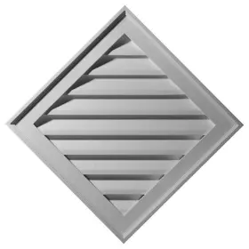 Gvdi34x34f Ekena Millwork 34 Inch X Diamond Primed Polyurethane Paintable Gable Louver Vent