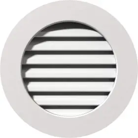 Gvpro18x1801fun Ekena Millwork 23 Inch X Round White Pvc Paintable Gable Louver Vent