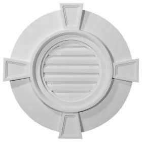 Gvro24tfk Ekena Millwork 24 In Inch X Round Primed Polyurethane Paintable Gable Louver Vent