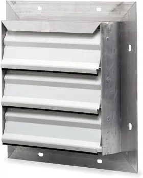 4c555 Electric Manufacturing Co. 10 Inch Backdraft Damper/wall Shutter 10-1/2 X Opening Required -