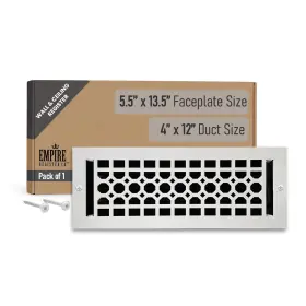 Er1550-412-st-wht-w Empire Register Co Ceiling And Wall Vent Cover - 4x12 Inch Honeycomb Design Whi