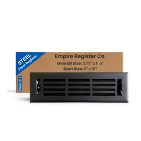 Er5100-210-st-txb Empire Register Co Linear Design Heavy Duty Floor Vent Covers Metal Damper Attached. Cove