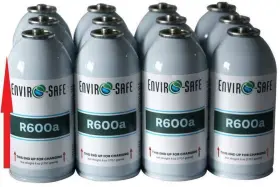 R600a Envirosafe 702082748749 6 Oz. New Upright For Liquid Can Isobutane Pharmaceutical Grade 99.7%