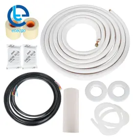 636456 Etecgo 1/4 Inch -3/8 Dia. 25ft Install Kit For Mini Split Heat Pump Systems Connection Pipe