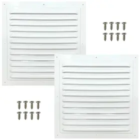 Vents001 Eudoralife 2pcs Attic Vents Gable For Shed Vent Kit With Screen Mesh Square V