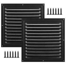 Vents003 Eudoralife 2pcs Attic Vents Gable For Shed Vent Kit With Screen Mesh Square V
