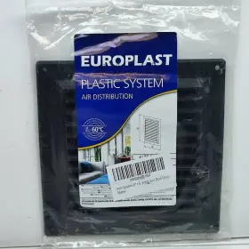 Europlast 7603492017517 6x6 Inch Black Air Vent Cover Plastic System Distribution Return Grill