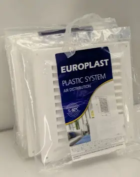 Vr1515 Europlast 6 Inch X6 White Plastic System Air Distribution Vent Cover Grill Lot Of
