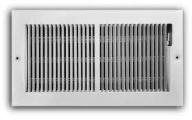 Everbilt 313029696650 12 Inch X 6 2-way Steel Baseboard Register In White