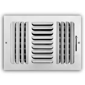 Everbilt 313055463462 12 Inch X 8 3-way Steel Fixed Curved Blade Wall/ceiling Register In White