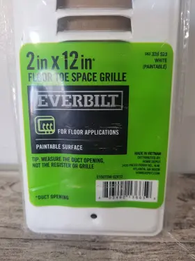 326523 Everbilt 2 Inch X 12 2-way Steel Toe-kick Floor Grille-white-paintable #3