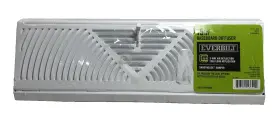 411925 Everbilt 15 Inch White Baseboard Perimeter Heat Diffusers Ducts Paintable