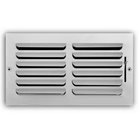 Everbilt 445008787752 12 Inch X 6 1-way Steel Fixed Curved Blade Wall/ceiling Register In White