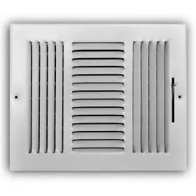 Everbilt 445029143100 10 Inch X 8 3-way Steel Wall/ceiling Register In White
