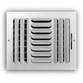 Everbilt 445032589537 10 Inch X 8 3-way Steel Fixed Curved Blade Wall/ceiling Register In White