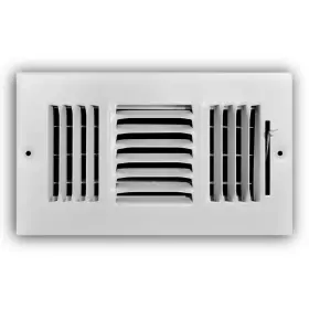 Everbilt 445056341364 8 Inch X 4 3-way Steel Wall/ceiling Register In White
