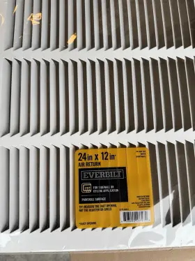 494707 Everbilt Air Return Grill Paintable Steel White 24 Inch X 12