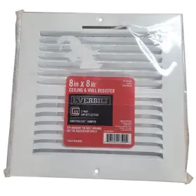 62069 Everbilt 8 Inch X 2-way Steel Wall/ceiling Register In White Od 9.75 Sq #2
