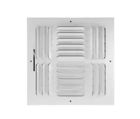 Everbilt 711181953787 Venti Air 10 Inch X Steel For Ceiling/ Sidewall White 4-way Curve Blade Register