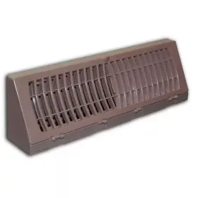 Everbilt 744759717382 15 Inch 3-way Plastic Baseboard Diffuser Supply In Brown