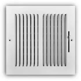 Everbilt 803492135942 8 Inch X 2 Way Steel Wall Or Ceiling Register In White -duct Cover