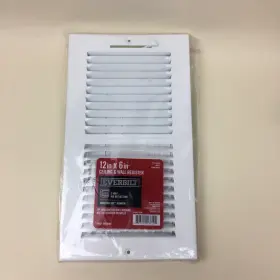 Everbilt 803492136000 12 Inch X6 Duct Opening Ceiling And Wall Register Paintable White A/c Vent