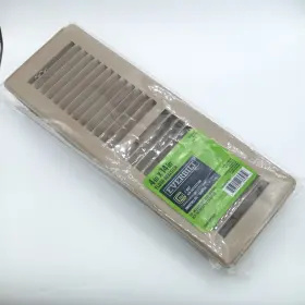 Everbilt 803492136482 4 In X 14 Brown Floor Register 2-way Air Grille Paintable