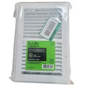 Everbilt 803492136581 6 Inch X 10 2-way Steel Floor Register In White #2